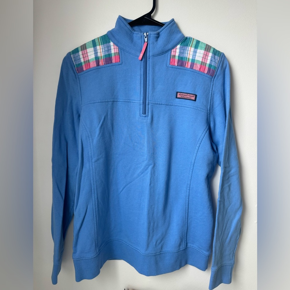 Women’s Vineyard Vines Blue Quarter Zip- Size Small